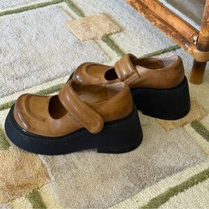 Chunky leather platforms from Japan
